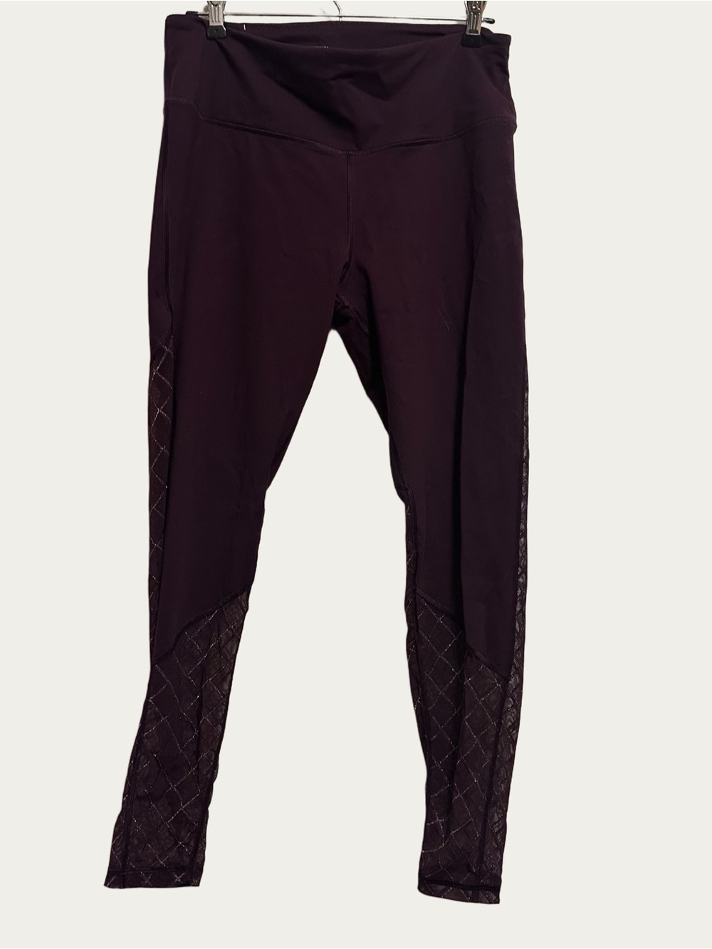 Victorias Secret Sport Knockout Tights Leggings with Mesh Detail Burgundy Large